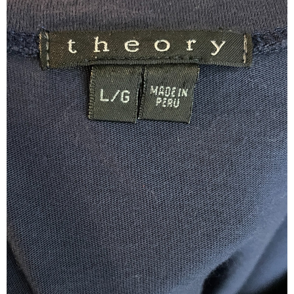 Women's Large Theory Robe Solani List Tie Wrap Cotton Light Cardigan - Picture 4 of 5